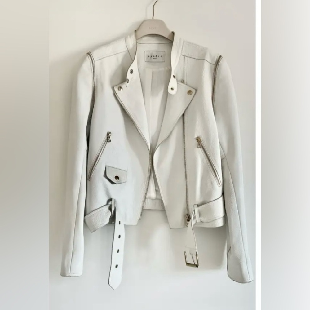 Sandro Leather Biker Jacket